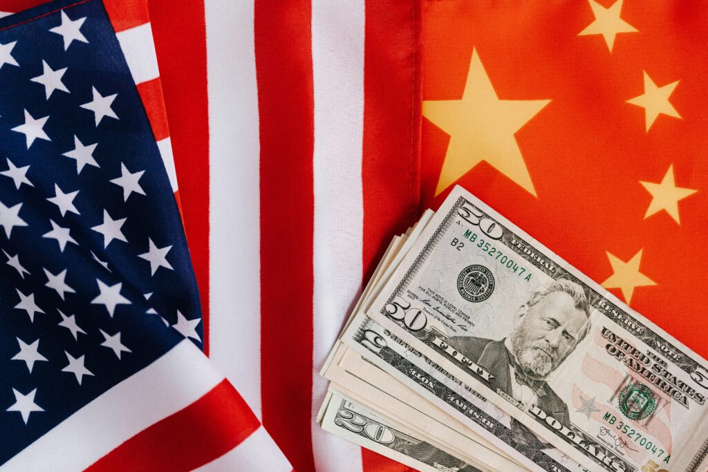American Flag and Dollars